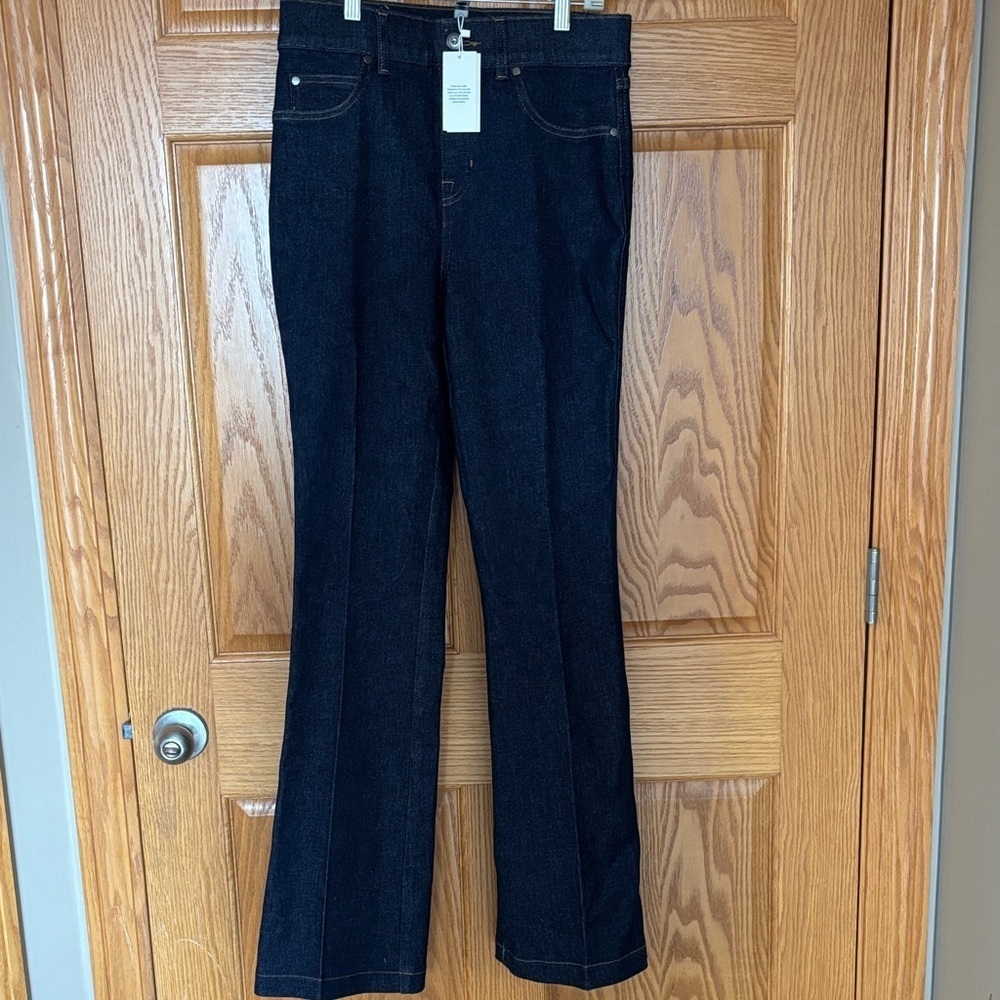 NWT SPANX Women's Dark Indigo Boot Cut Jeans